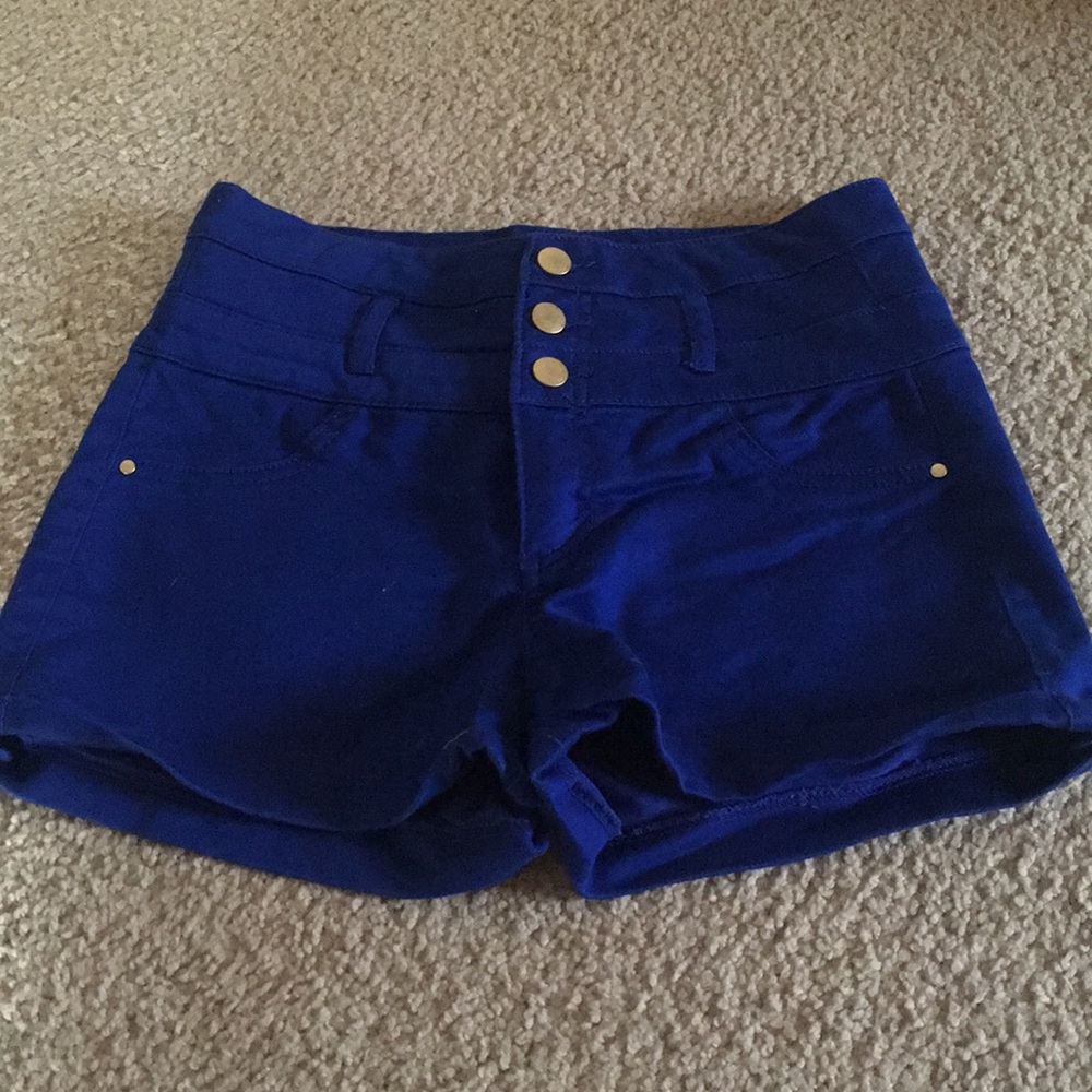 ROYAL BLUE HIGH WAISTED SHORTS ✨NWOT✨